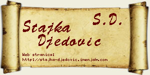 Stajka Đedović vizit kartica